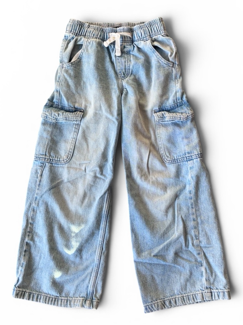 GAP Easy Wide-Leg Pull-On Cargo Jeans - M